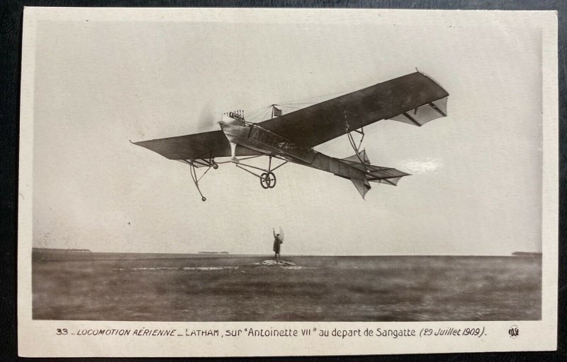 Mint France RPPC Real Picture Postcard Early Aviation Latham In Antoinette VII