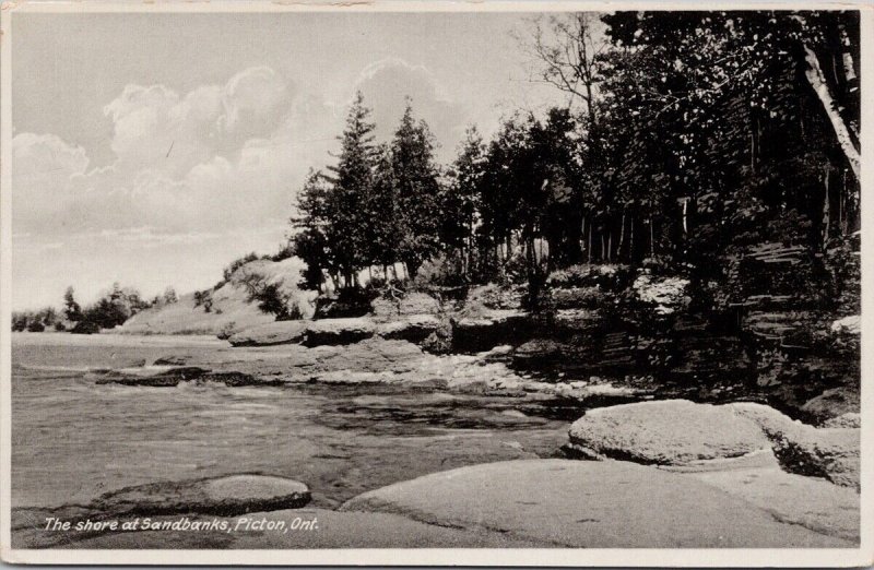 Picton Ontario The Shore at Sandbanks ON c1931 Rumsey Postcard E78