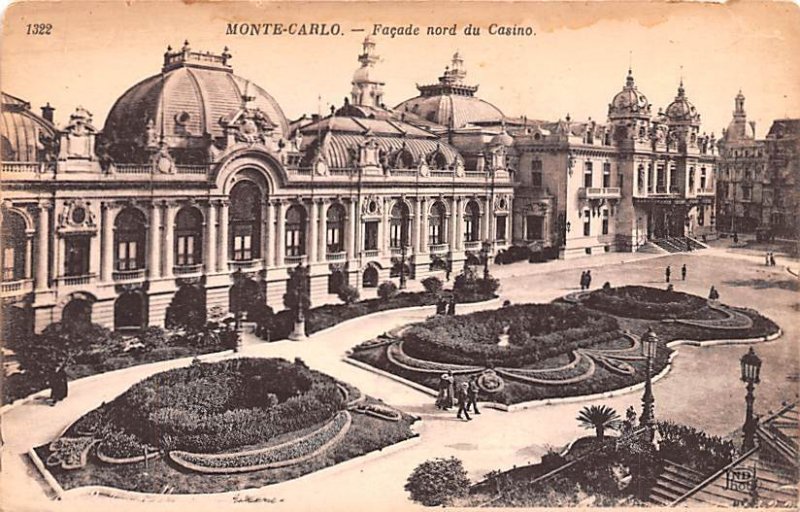 FaÁade nord du Casino Monte Carlo Unused 