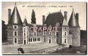 Old Postcard Herbault The Facade South Chateau