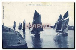 Old Postcard Les Sables d'Olonne Output Port Boat