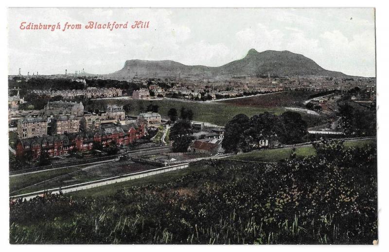 Scotland Edinburgh from Blackford Hill Vintage Postcard