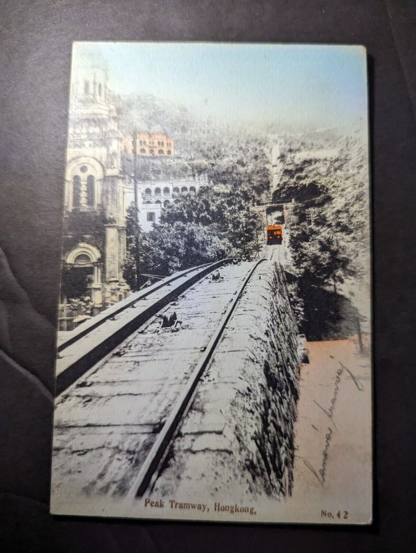 Mint British Hong Kong Postcard Peak Tramway Tracks in HK