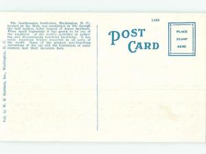 Unused W-Border SMITHSONIAN BUILDING Washington DC HM8192