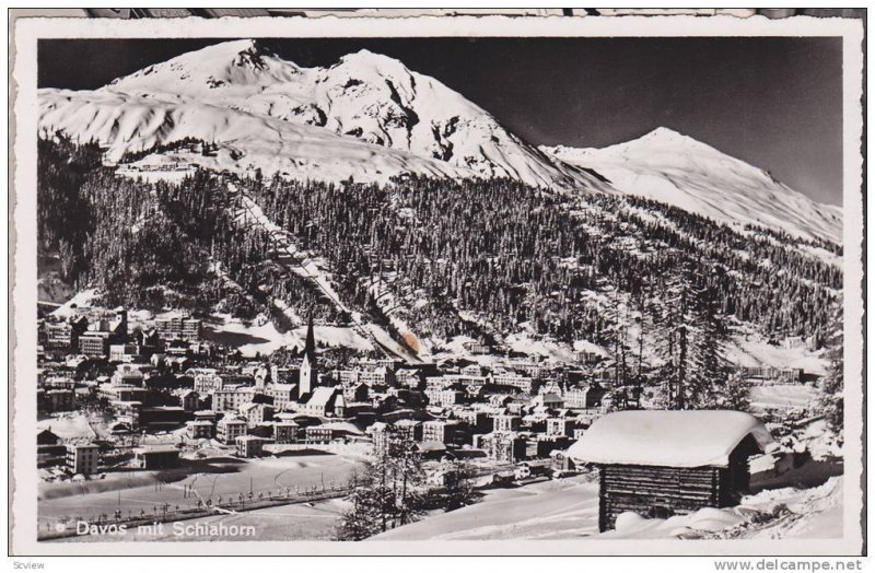 RP, Davos Mit Schiahorn (Graubünden), Switzerland, 1920-1940s