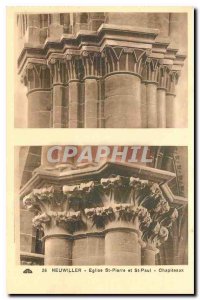 Old Postcard Neuwiller Church of St Peter and St Paul Capitals