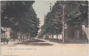 c1910 CLEARFIELD Pennsylvania Pa Postcard SECOND STREET Homes