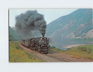 Postcard Steam Train at Delaware Water Gap Pennsylvania USA