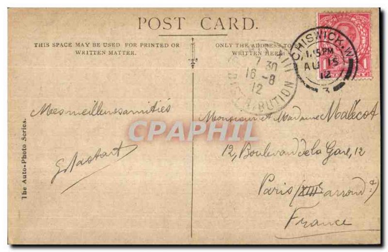 Postcard Old Thames Embankment London