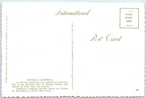 c1970s Anaheim, CA Greetings from Orange County Unposted 4x6 Large Postcard M13