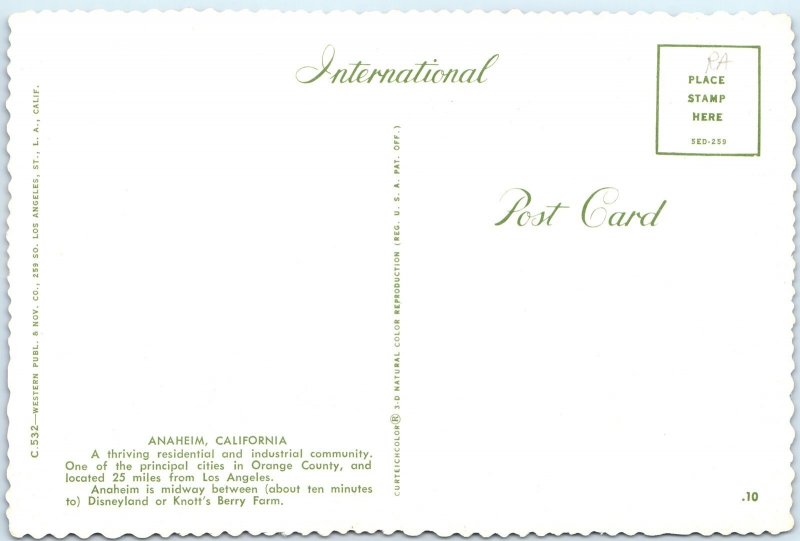 c1970s Anaheim, CA Greetings from Orange County Unposted 4x6 Large Postcard M13