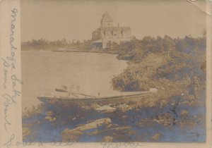 Cragsmoor NY Pstmk~Scenic Lake & House~1905 RPPC Real Photo Postcard