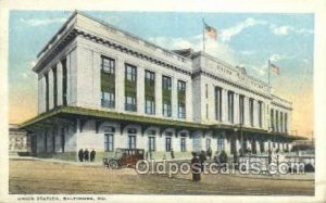 Union Station, Baltimore, MD, Maryland, USA Train Railroad Station Depot 1924 