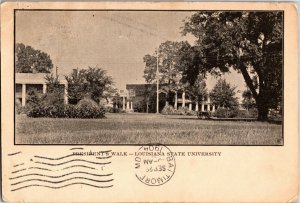 President's Walk, Louisiana State University c1904 UDB Vintage Postcard A72