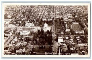 c1940's Bird's Eye View Of Salem Oregon OR Unposted Vintage RPPC Photo Postcard