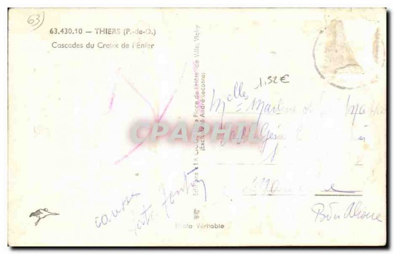 Modern Postcard Thiers Cascades pit of hell