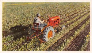 Allis Chalmers Model B Small Farm Tractor Farming advertising postcard