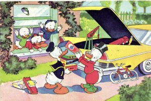 PC DISNEY, SCROOGE MCDUCK, HUEY, DEWEY, AND LOUIE DUCK, Vintage Postcard(b27701)