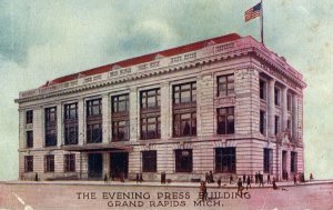 Circa 1900-07 Evening Press Building, Grand Rapids, Michigan Vintage Postcard P7