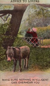 Vintage Postcard 1911 Lovers Couple Lets Trade Your Heart For The Letter