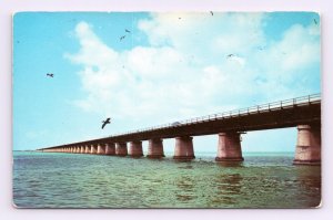 Seven Mile Bridge to  Key West Florida FL UNP Chrome Postcard N5