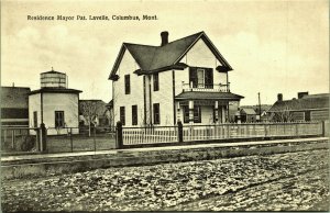 Residence home of Mayor Pat. Lavelle Columbus Montana Postcard