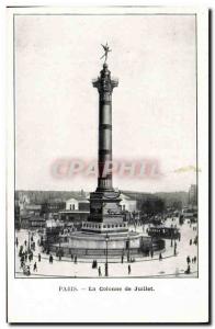 Paris Old Postcard the July Column