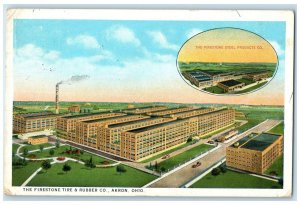 1926 The Firestone Tire And Rubber Company Scene Akron Ohio OH Posted Postcard