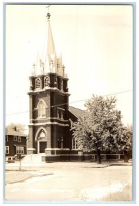 c1940's St. James Church Building View Liberty Missouri MO RPPC Photo Postcard