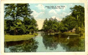 LA - New Orleans. City Park, Swan Lake