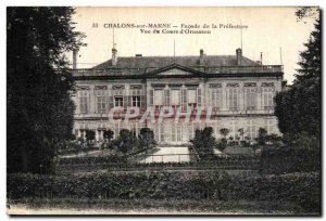 Old Postcard Chalons Sur Marne Facade of the Prefecture of view during Ornesson