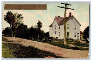 1910 Newburg Turnpike House Exterior Horse Carriage Rock Hill New York Postcard