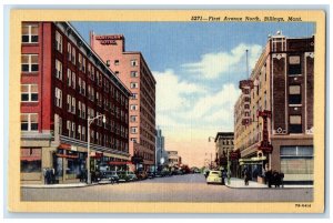 c1940's Hotel First Avenue North Billings Montana MT Vintage Unposted Postcard