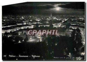 Modern Postcard Milano Panorama Notturno