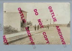 Manganese MINNESOTA RPPC 1916 MAIN STREET nr Crosby Brainerd Deerwood GHOST TOWN