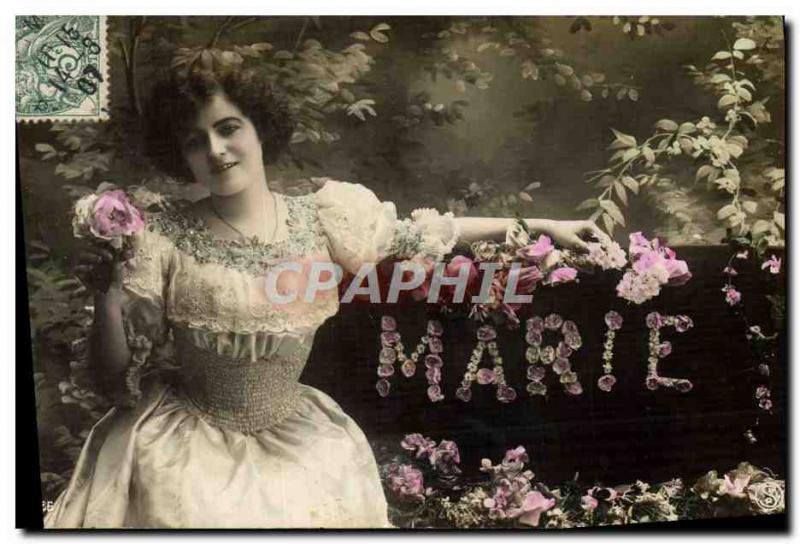 Old Postcard Fantaisie Marie Surname