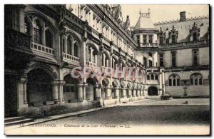 Old Postcard Pierrefonds Colonnade of the Court & # 39Honneur
