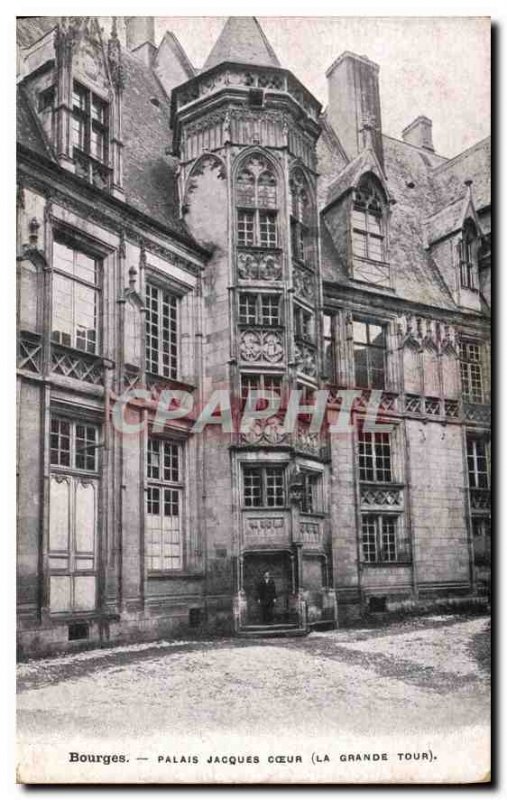 Old Postcard Bourges Palais Jacques Coeur Great Tower