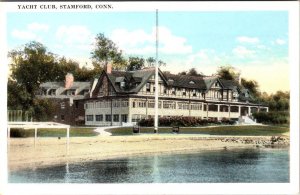 Stamford, CT Connecticut  YACHT CLUB Boating Community ca1920's Vintage Postcard