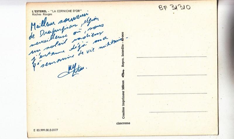 BF31310 l esterel la corniche d or roches rouges   france front/back image