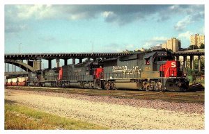 Postcard TRAIN SCENE Kansas City Kansas KS AS2406