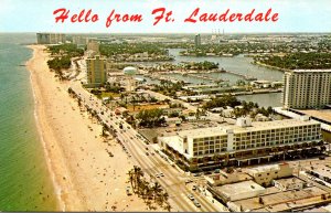 Florida Fort Lauderdale Birds Eye View Along The Beach