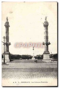 Bordeaux - The Rostral Columns - Old Postcard