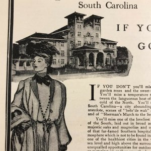 The Colonia, Columbia, South Carolina Original 1907 Print Ad 2V1-32 