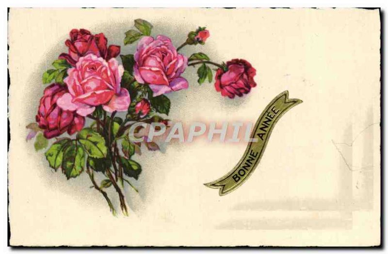 Old Postcard Fantasy Flowers