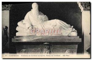 Old Postcard Carthage Tomb of Cardinal Lavigerie Statue of Cardinal