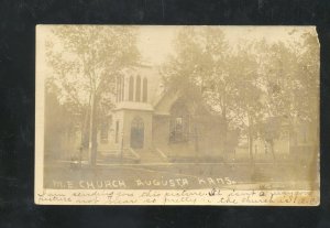 RPPC AUGUSTA KANSAS METHODIST EPISCOPAL CHURCH 1907 REAL PHOTO POSTCARD