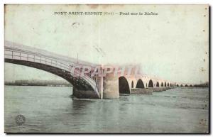 Old Postcard Pont Saint Esprit Gard Pont Sur Rhone
