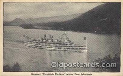 Hendrick Hudson on The Hudson River, New York, USA Steam Boat Steamer Ship 19...