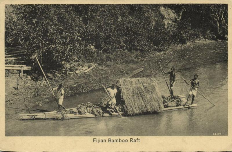 fiji islands Native Fijian Bamboo Raft 1930s Co-Operative No. 161